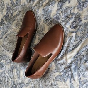 Clarks Pure Hall Tan Leather Loafers